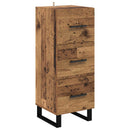 Sideboard Gammelt træ 34,5 x 34 x 90 cm Ingeniørt træ og jern