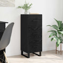 Sideboard Sort eg 34,5 x 34 x 90 cm Ingeniørt træ og jern