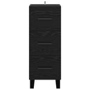 Sideboard Sort eg 34,5 x 34 x 90 cm Ingeniørt træ og jern
