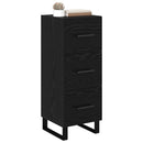 Sideboard Sort eg 34,5 x 34 x 90 cm Ingeniørt træ og jern