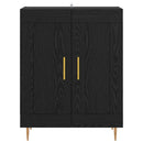 Sideboard Sort eg 69,5 x 34 x 90 cm Ingeniørt træ og jern