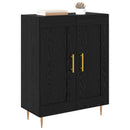 Sideboard Sort eg 69,5 x 34 x 90 cm Ingeniørt træ og jern