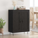 Sideboard Sort eg 69,5 x 34 x 90 cm Ingeniørt træ og jern