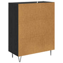 Sideboard Sort eg 69,5 x 34 x 90 cm Ingeniørt træ og jern