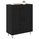 Sideboard Sort eg 69,5 x 34 x 90 cm Ingeniørt træ og jern