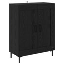 Sideboard Sort eg 69,5 x 34 x 90 cm Ingeniørt træ og jern