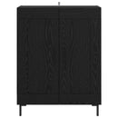 Sideboard Sort eg 69,5 x 34 x 90 cm Ingeniørt træ og jern