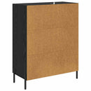 Sideboard Sort eg 69,5 x 34 x 90 cm Ingeniørt træ og jern