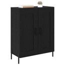 Sideboard Sort eg 69,5 x 34 x 90 cm Ingeniørt træ og jern