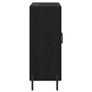 Sideboard Sort eg 69,5 x 34 x 90 cm Ingeniørt træ og jern