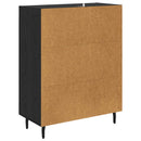 Sideboard Sort eg 69,5 x 34 x 90 cm Ingeniørt træ og jern