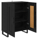Sideboard Sort eg 69,5 x 34 x 90 cm Ingeniørt træ og jern