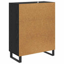 Sideboard Sort eg 69,5 x 34 x 90 cm Ingeniørt træ og jern