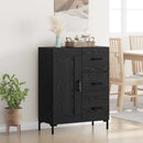 Sideboard med skuffe Sort eg 69.5 x 34 x 90 cm Konstrueret træ