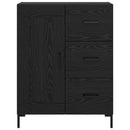 Sideboard med skuffe Sort eg 69.5 x 34 x 90 cm Konstrueret træ