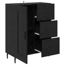 Sideboard Sort eg 69,5 x 34 x 90 cm Ingeniørt træ og jern