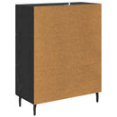 Sideboard Sort eg 69,5 x 34 x 90 cm Ingeniørt træ og jern