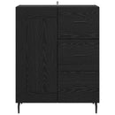 Sideboard Sort eg 69,5 x 34 x 90 cm Ingeniørt træ og jern