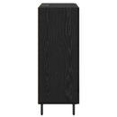 Sideboard Sort eg 69,5 x 34 x 90 cm Ingeniørt træ og jern