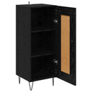 Sideboard Sort eg 34,5 x 34 x 90 cm Ingeniørt træ og jern