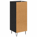 Sideboard Sort eg 34,5 x 34 x 90 cm Ingeniørt træ og jern