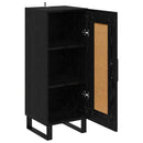 Sideboard Sort eg 34,5 x 34 x 90 cm Ingeniørt træ og jern