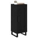 Sideboard Sort eg 34,5 x 34 x 90 cm Ingeniørt træ og jern