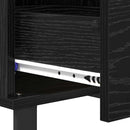 Sofabord med skuffe Sort eg 55 x 55 x 36,5 cm Konstrueret træ