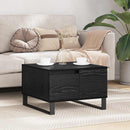 Sofabord med skuffe Sort eg 55 x 55 x 36,5 cm Konstrueret træ