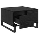 Sofabord med skuffe Sort eg 55 x 55 x 36,5 cm Konstrueret træ