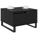 Sofabord med skuffe Sort eg 55 x 55 x 36,5 cm Konstrueret træ