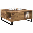 Sofabord Gammelt træ 80 x 80 x 36,5 cm Konstrueret træ
