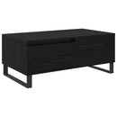 Sofabord med skuffe Sort eg 90 x 50 x 36,5 cm Konstrueret træ