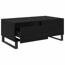 Sofabord med skuffe Sort eg 90 x 50 x 36,5 cm Konstrueret træ