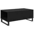 Sofabord med skuffe Sort eg 90 x 50 x 36,5 cm Konstrueret træ