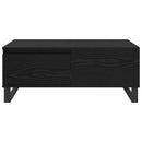 Sofabord med skuffe Sort eg 90 x 50 x 36,5 cm Konstrueret træ