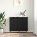 Sideboard 2 pcs Sort eg 40 x 35 x 70 cm Ingeniørt træ og jern