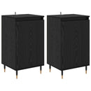 Sideboard 2 pcs Sort eg 40 x 35 x 70 cm Ingeniørt træ og jern