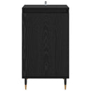 Sideboard 2 pcs Sort eg 40 x 35 x 70 cm Ingeniørt træ og jern