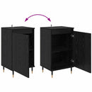 Sideboard 2 pcs Sort eg 40 x 35 x 70 cm Ingeniørt træ og jern