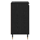 Sideboard 2 pcs Sort eg 40 x 35 x 70 cm Ingeniørt træ og jern