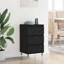 Sideboard med skuffe Sort eg 35 x 40 x 70 cm Konstrueret træ
