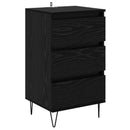 Sideboard Sort eg 40 x 35 x 70 cm Ingeniørt træ og jern