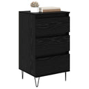 Sideboard Sort eg 40 x 35 x 70 cm Ingeniørt træ og jern