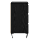 Sideboard Sort eg 40 x 35 x 70 cm Ingeniørt træ og jern