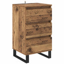 Sideboard med skuffe Gammelt træ Konstrueret træ