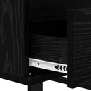Sideboard med skuffe Sort eg Konstrueret træ
