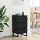 Sideboard med skuffe Sort eg Konstrueret træ