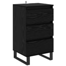 Sideboard med skuffe Sort eg Konstrueret træ