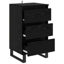 Sideboard med skuffe Sort eg Konstrueret træ